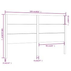 Vidaxl Čelo postele medově hnědé 126 x 4 x 100 cm masivní borovice