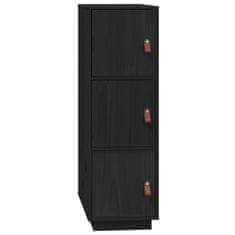 Vidaxl Skříň highboard černá 34x40x108,5 cm masivní borové dřevo