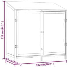 Vidaxl Zahradní kůlna hnědá 102 x 52 x 112 cm masivní jedlové dřevo