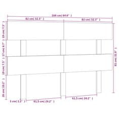 Vidaxl Čelo postele 164 x 3 x 81 cm masivní borovice