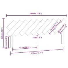 Vidaxl Čelo postele 196 x 3 x 80,5 cm masivní borovice