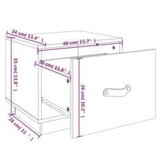 Vidaxl Noční stolky 2 ks medově hnědé 40x34x35 cm masivní borové dřevo