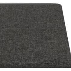 Vidaxl Nástěnné panely 12 ks tmavě šedé 90 x 15 cm textil 1,62 m²