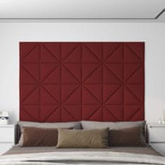 Vidaxl Nástěnné panely 12 ks vínové 30 x 30 cm textil 0,54 m²