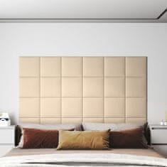 Vidaxl Nástěnné panely 12 ks krémové 30 x 30 cm textil 1,08 m²