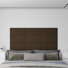 Vidaxl Nástěnné panely 12 ks hnědé 60 x 30 cm umělá kůže 2,16 m²