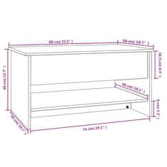 Vidaxl Konferenční stolek betonově šedý 80x50x40 cm kompozitní dřevo