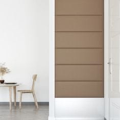 Vidaxl Nástěnné panely 12 ks cappuccino 90 x 30 cm umělá kůže 3,24 m²