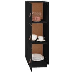 Vidaxl Skříň highboard černá 34x40x108,5 cm masivní borové dřevo