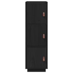 Vidaxl Skříň highboard černá 34x40x108,5 cm masivní borové dřevo