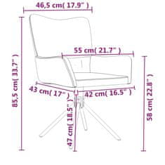 Vidaxl Otočné jídelní židle 2 ks tmavě šedé samet