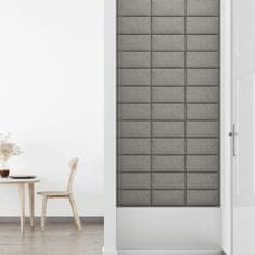 Vidaxl Nástěnné panely 12 ks světle šedé 30 x 15 cm textil 0,54 m²