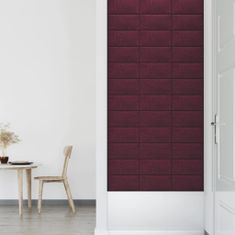 Vidaxl Nástěnné panely 12 ks fialové 30 x 15 cm textil 0,54 m²