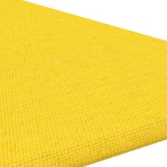 Vidaxl Nástěnné panely 12 ks světle žluté 30x30 cm textil 0,54 m²