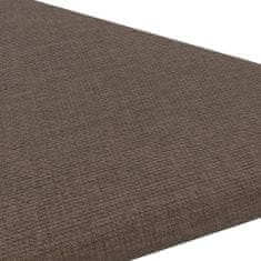 Vidaxl Nástěnné panely 12 ks hnědé 30 x 30 cm textil 0,54 m²