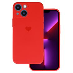 Vennus Kryt Vennus Heart Silicone pro Apple iPhone 13 Mini , design 1 , barva červená