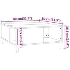 Vidaxl Konferenční stolek kouřový dub 80x80x36,5 cm kompozitní dřevo