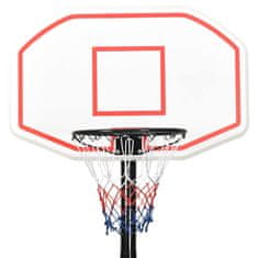 Vidaxl Basketbalový koš bílý 258–363 cm polyethylen