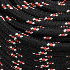 Vidaxl Lodní lano černé 16 mm 100 m polypropylen