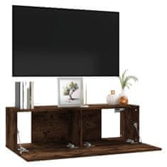 Vidaxl Nástěnná TV skříňka kouřový dub 100x30x30 cm kompozitní dřevo