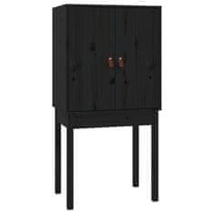 Vidaxl Skříň highboard černá 60x40x120 cm masivní borové dřevo