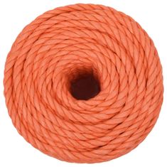 Vidaxl Pracovní lano oranžové 10 mm 50 m polypropylen