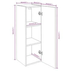 Vidaxl TV skříňka hnědý dub 30,5 x 30 x 90 cm kompozitní dřevo