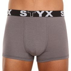 Styx 3PACK pánské boxerky sportovní guma tmavě šedé (3G1063) - velikost S