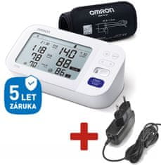 Omron tonometr M6 Comfort s AFib na paži, digitální + síťový zdroj