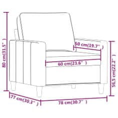 Petromila Křeslo tmavě zelené 60 cm samet