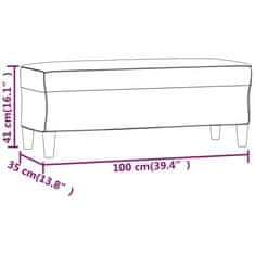 Vidaxl Lavice krémová 100x35x41 cm umělá kůže