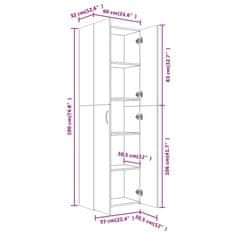 Vidaxl Kancelářská skříň hnědý dub 60 x 32 x 190 cm kompozitní dřevo