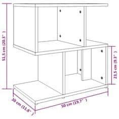 Vidaxl Noční stolek kouřový dub 50 x 30 x 51,5 cm kompozitní dřevo