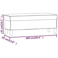 Vidaxl Lavice vínová 100x35x41 cm umělá kůže