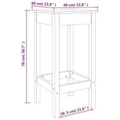 Vidaxl Barové židle 2 ks medově hnědé 40x40x78 cm masivní borové dřevo