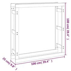 Vidaxl Stojan na dřevo 100x25x100 cm masivní borovice