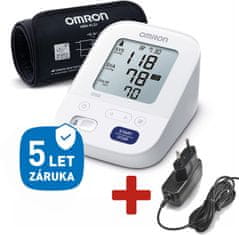 Omron tonometr M3 Comfort Intelli na paži, digitální + síťový zdroj