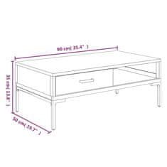 Vidaxl Konferenční stolek 90 x 50 x 35 cm masivní borovice