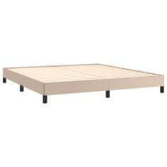 Vidaxl Box spring postel s matrací cappuccino 180 x 200 cm umělá kůže