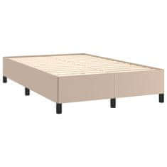 Vidaxl Box spring postel matrace a LED cappuccino 140x190cm umělá kůže