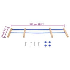 Vidaxl Opěradlo pro sáně modré překližka