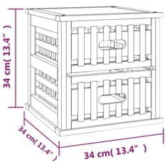 Vidaxl Noční stolky 2 ks 34 x 34 x 34 cm masivní ořechové dřevo