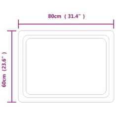 Vidaxl Koupelnové zrcadlo s LED osvětlením 60 x 80 cm