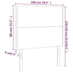 Vidaxl Čelo postele 2 ks bílé 100x5x78/88 cm umělá kůže