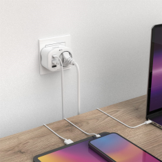 Hama zásuvková USB nabíječka, 1x el. zásuvka, 1x USB-C PD, 2x USB-A, 20 W