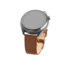 FIXED Kožený řemínek Leather Strap s Quick Release 20mm pro smartwatch, hnědý