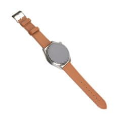 FIXED Kožený řemínek Leather Strap s Quick Release 20mm pro smartwatch, hnědý