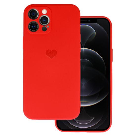 Vennus  Silikonové pouzdro se srdcem pro Iphone 11 Pro design 1 červené