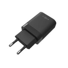 FIXED Síťová nabíječka s 2x USB-C výstupem, podpora PD, 35W, černá