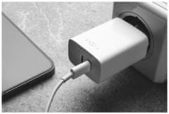 FIXED Síťová nabíječka s 2x USB-C výstupem, podpora PD, 35W, bílá